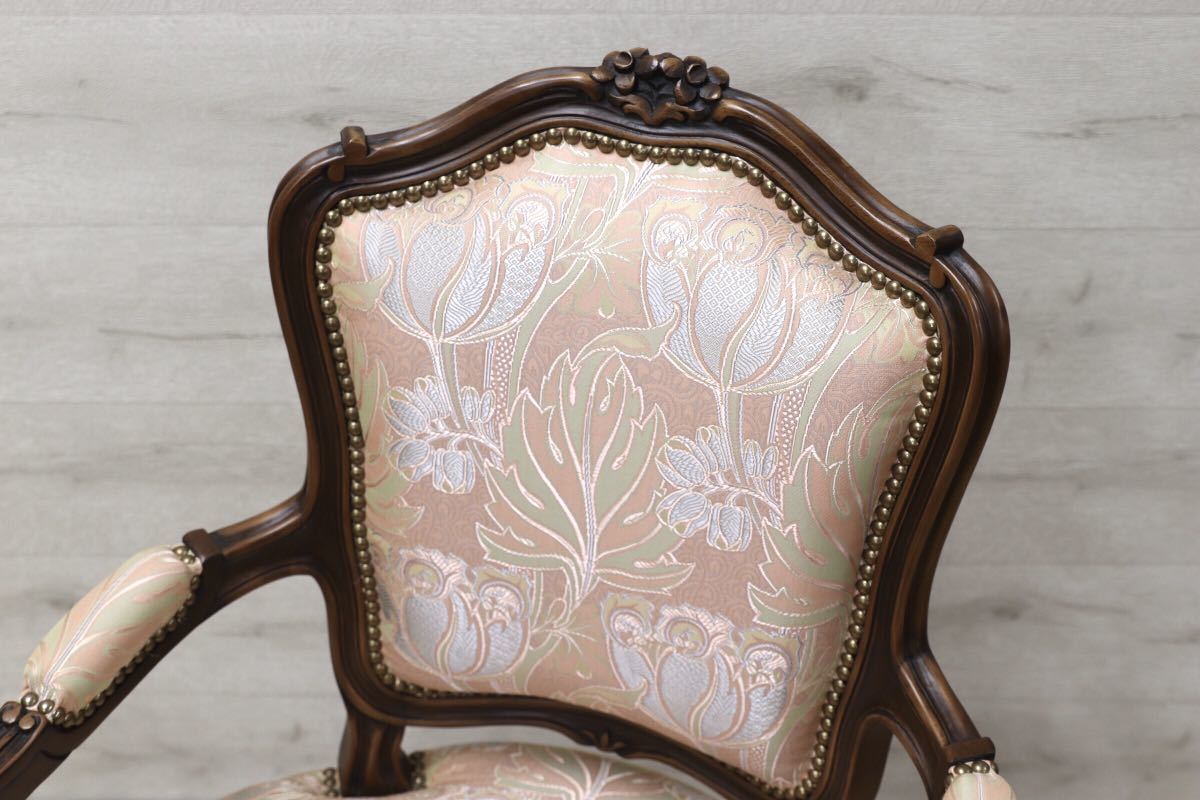 GMEH73○domani / ドマーニ Louis XV アームチェア 定価約25万 karimoku カリモク最高峰 展示品