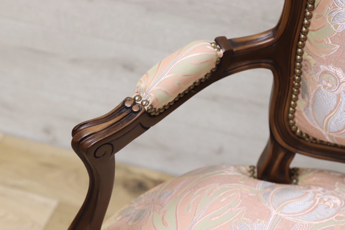 GMEH73○domani / ドマーニ Louis XV アームチェア 定価約25万 karimoku カリモク最高峰 展示品