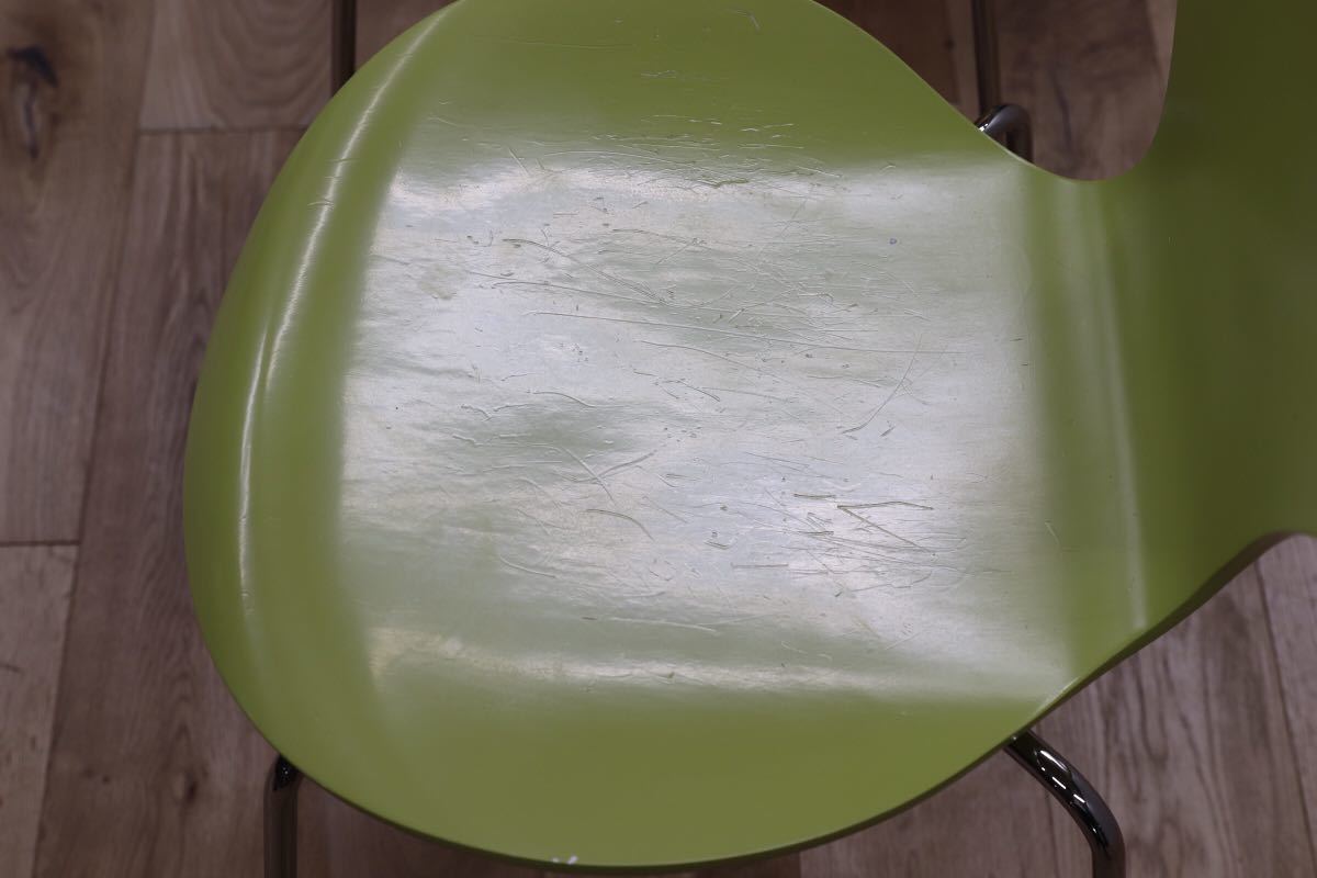 GMEH78○Fritz Hansen フリッツ ハンセン セブンチェア 4脚セット ライム 廃番カラー 北欧 デンマーク アルネヤコブセン 定価31.5万