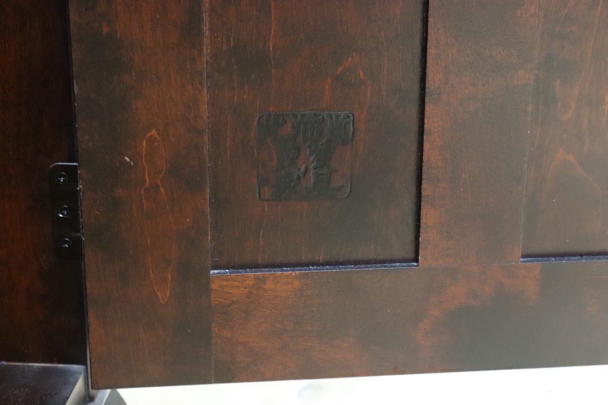 GMEK227○北海道民芸家具 OM763 ワードローブ 洋服箪笥 洋ダンス 樺材 最高級 定価約81.5万