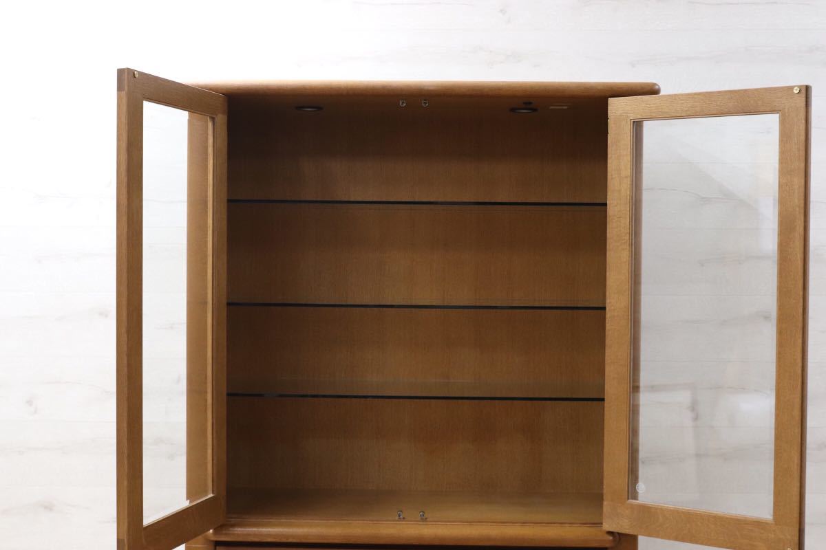 GMET105○CONDE HOUSE / カンディハウス インテリアセンター キャビネット 飾り棚 北海道旭川 楢材 キュリオケース
