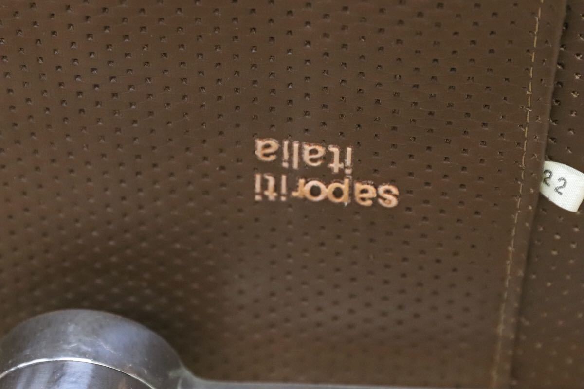 GMEK259B○Saporiti Italia / サポリティ イタリア 回転式 レザーチェア 高級 モダン 希少 ヴィンテージ 椅子 アームチェア