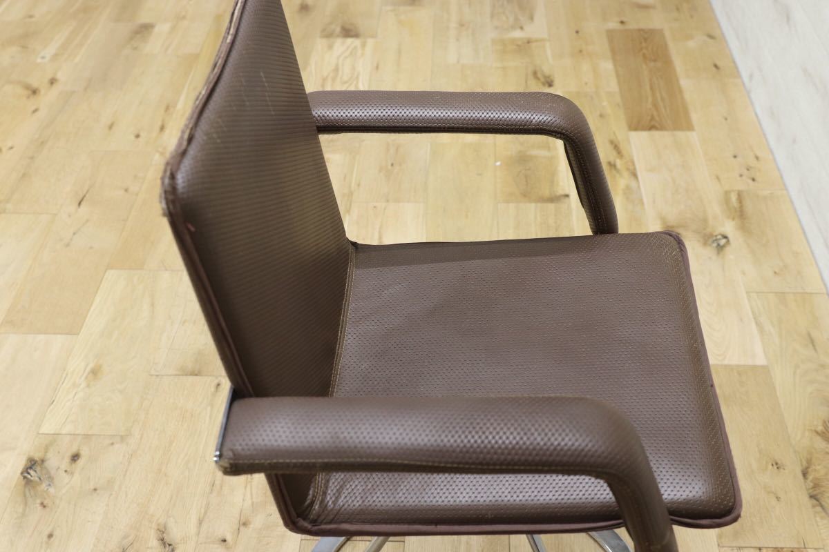 GMEK259C○Saporiti Italia / サポリティ イタリア 回転式 レザーチェア 高級 モダン 希少 ヴィンテージ 椅子 アームチェア