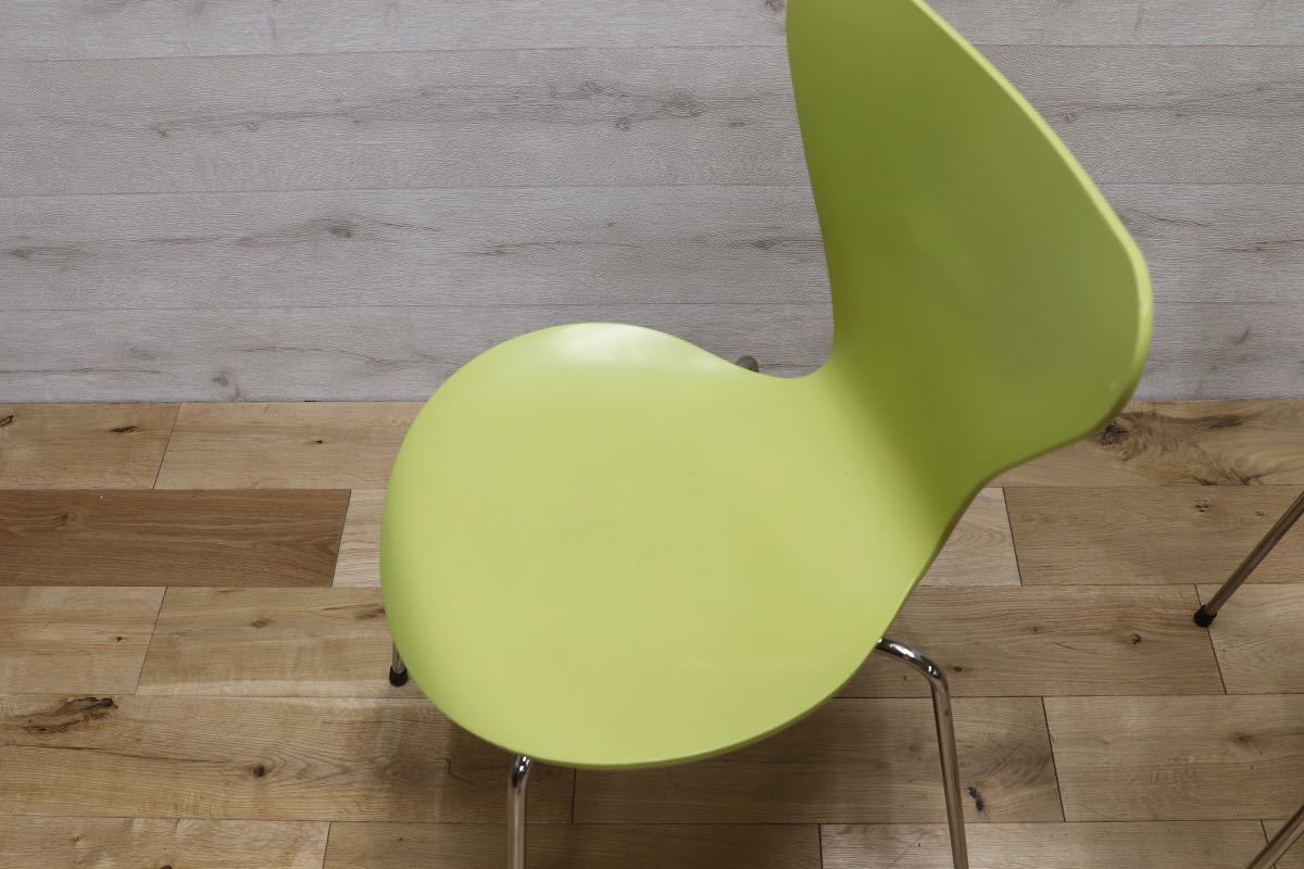 GMEH83○Fritz Hansen フリッツ ハンセン セブンチェア 4脚セット ライム 廃番カラー 北欧 デンマーク アルネヤコブセン 定価31.5万