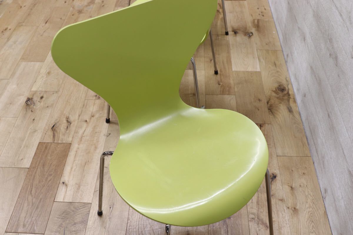 GMEH97○Fritz Hansen フリッツ ハンセン セブンチェア 3脚セット ライム 廃番カラー 北欧 デンマーク アルネヤコブセン 定価23.6万