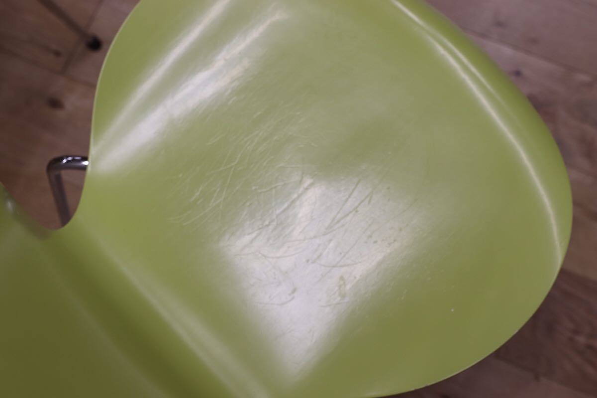 GMEH97○Fritz Hansen フリッツ ハンセン セブンチェア 3脚セット ライム 廃番カラー 北欧 デンマーク アルネヤコブセン 定価23.6万