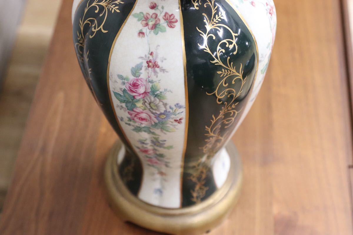 GMEH116B○DREXEL HERITAGE / ドレクセルヘリテイジ アンティーク テーブルランプ 照明 卓上ランプ 陶器 希少