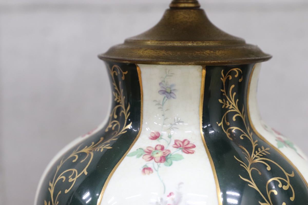 GMEH116B○DREXEL HERITAGE / ドレクセルヘリテイジ アンティーク テーブルランプ 照明 卓上ランプ 陶器 希少