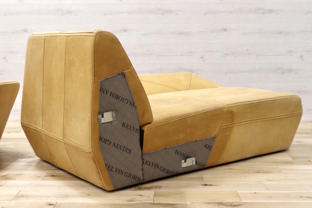 GMEN95○KELVIN GIORMANI / ケルビンジョルマーニ 総本革 最高級 カウチソファ 定価約60万