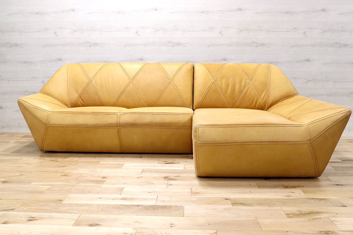 GMEN95○KELVIN GIORMANI / ケルビンジョルマーニ 総本革 最高級 カウチソファ 定価約60万