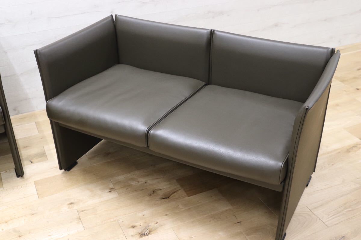 GMEH129○Cassina / カッシーナ WISKEY ウィスキーソファ 3点セット Mario Bellini マリオ・ベリーニ イタリアモダン 定価約118万 展示品