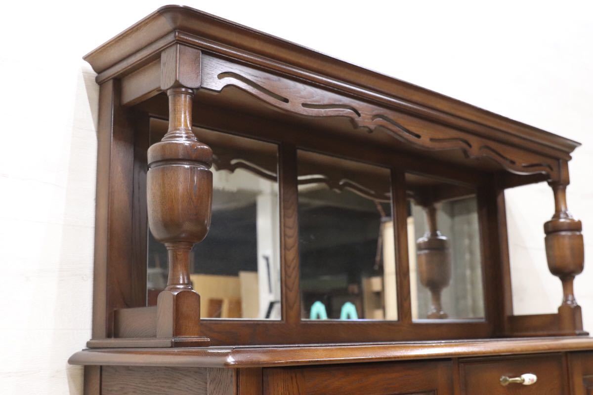 GMEN121○近藤工芸 / OAK Solid furniture 北海道旭川 キャビネット チェスト サイドボード リビングボード 楢材 オーク材 英国カントリー
