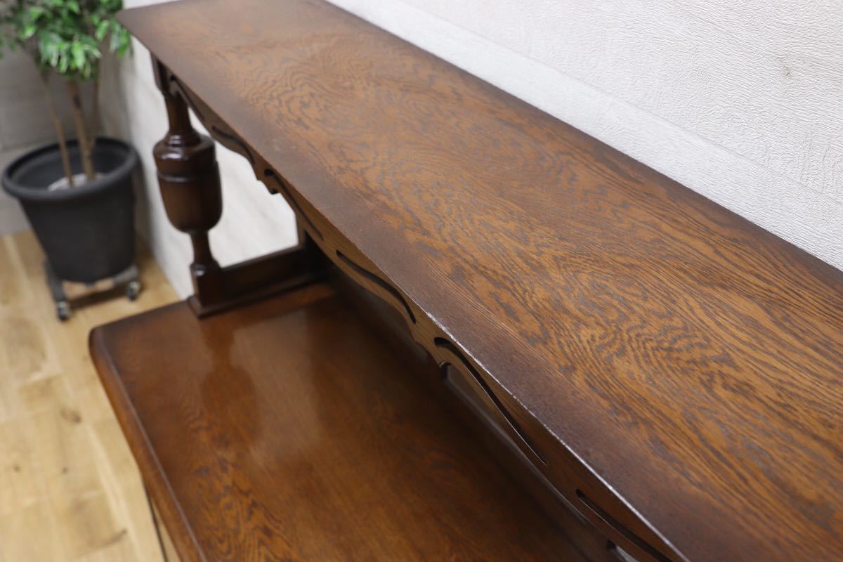 GMEN121○近藤工芸 / OAK Solid furniture 北海道旭川 キャビネット チェスト サイドボード リビングボード 楢材 オーク材 英国カントリー
