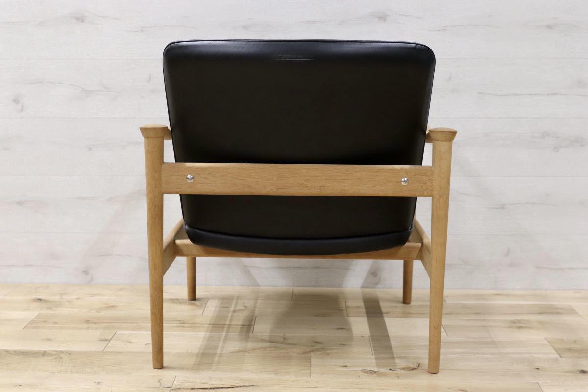 GMET232○ Fredrik Kayser / フレデリックカイザー イージーチェア Model 711 オーク材 本革 北欧ヴィンテージ デンマーク Easy Chair