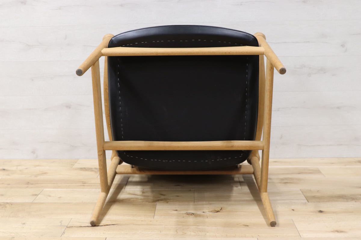 GMET232○ Fredrik Kayser / フレデリックカイザー イージーチェア Model 711 オーク材 本革 北欧ヴィンテージ デンマーク Easy Chair