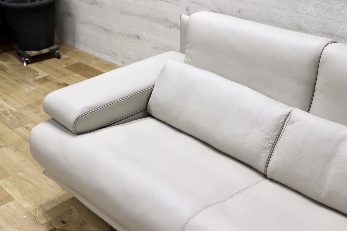 GMEH210○ROLF BENZ(ロルフベンツ)ラブソファ革 IDC大塚家具 Mathias Hoffmann 定価約140万 展示未使用品