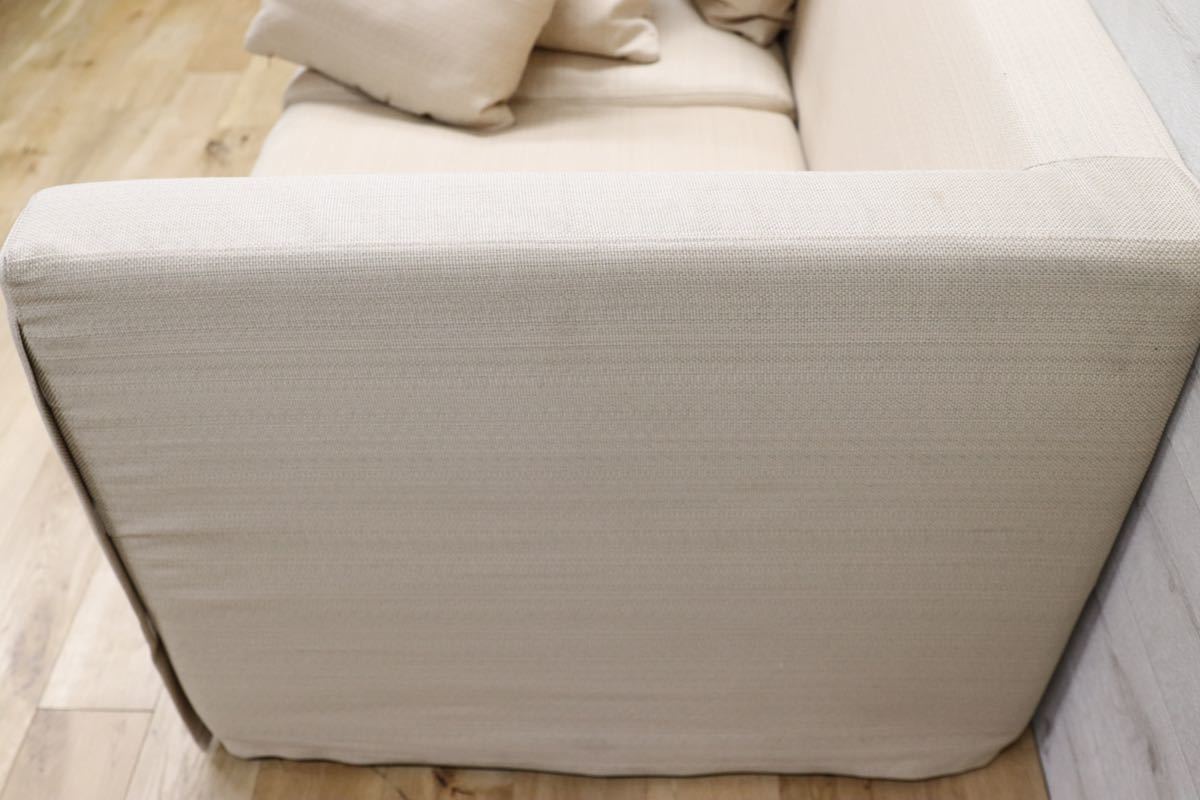 GMEK624○ACTUS / アクタス 2人掛けソファ ラブソファ ベージュ ファブリック 長椅子