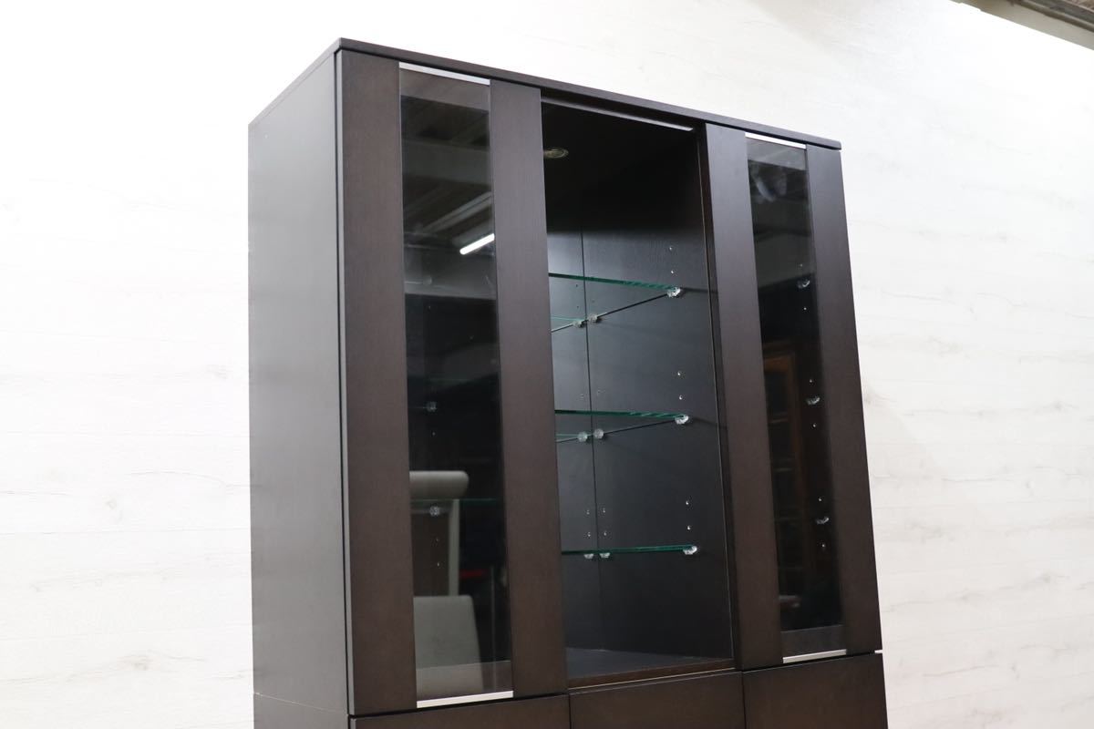 GMEK644○府中家具 IDC大塚家具 キャビネット キュリオ 飾り棚 食器棚 収納家具