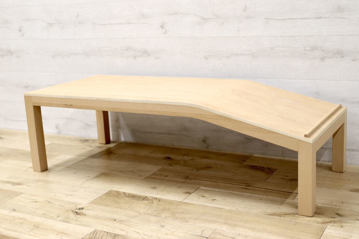 GMEK589○ACTUS / アクタス ehon naname table センターテーブル リビングテーブル ブナ材 北欧スタイル 定価約5万  展示品