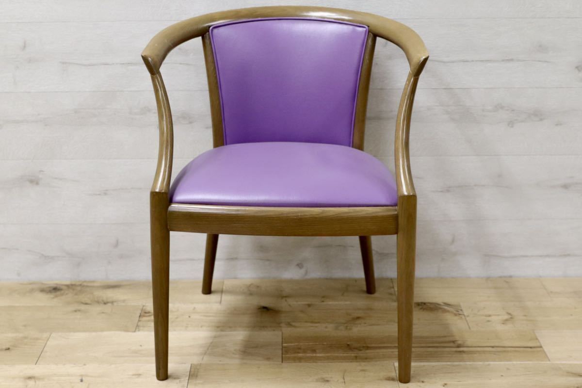 GMEN158A○nissin / 日進木工 DOMOCOSシリーズ 廃番 アームチェア 椅子 ダイニングチェア 飛騨の家具 レトロ ノスタルジック カフェ