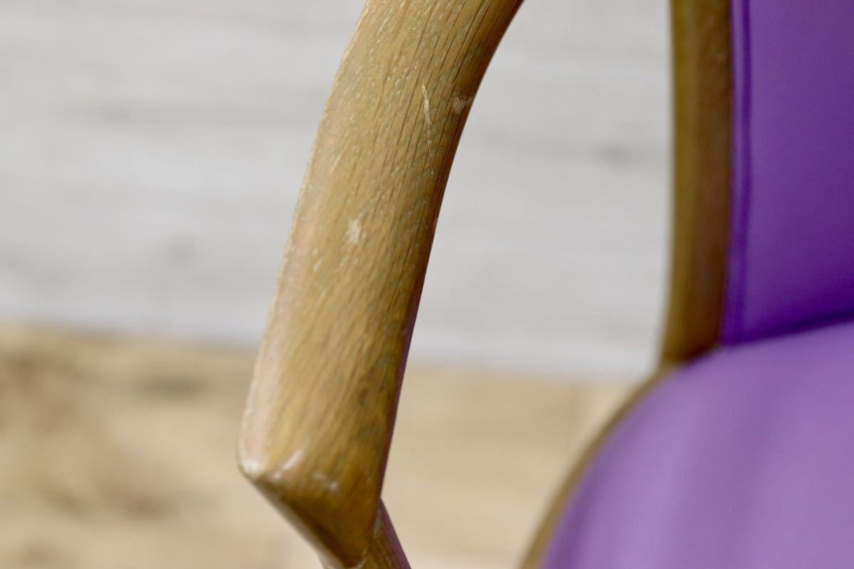 GMEN158A○nissin / 日進木工 DOMOCOSシリーズ 廃番 アームチェア 椅子 ダイニングチェア 飛騨の家具 レトロ ノスタルジック カフェ