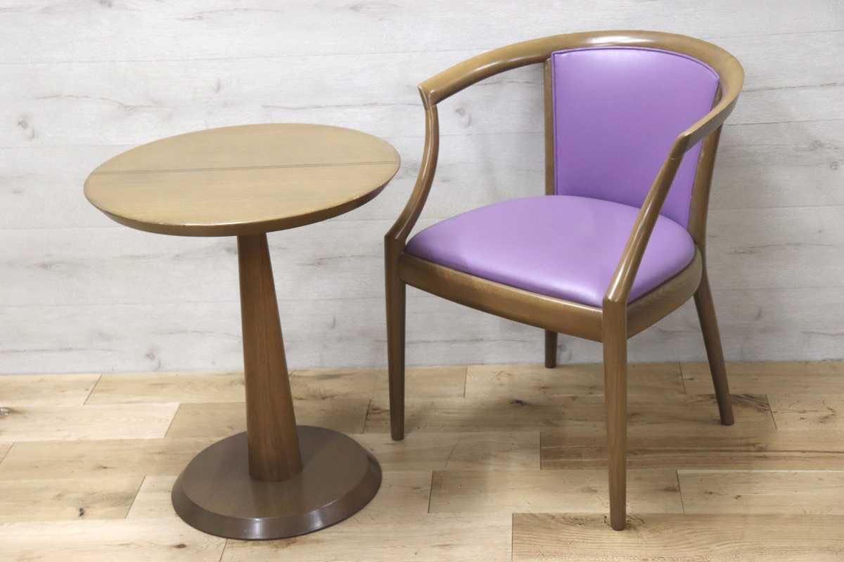 GMEN158B○nissin / 日進木工 DOMOCOSシリーズ 廃番 アームチェア 椅子 ダイニングチェア 飛騨の家具 レトロ ノスタルジック カフェ