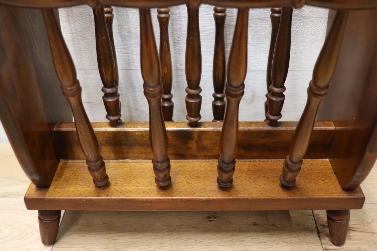 GMET281○飛騨産業 / HIDA キツツキ マガジンラック スリッパラック レトロ アンティーク