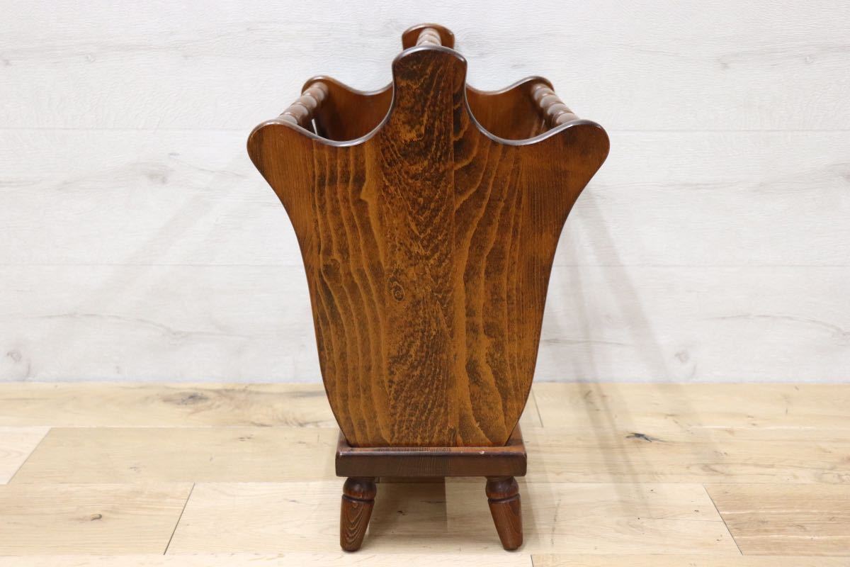 GMET281○飛騨産業 / HIDA キツツキ マガジンラック スリッパラック レトロ アンティーク