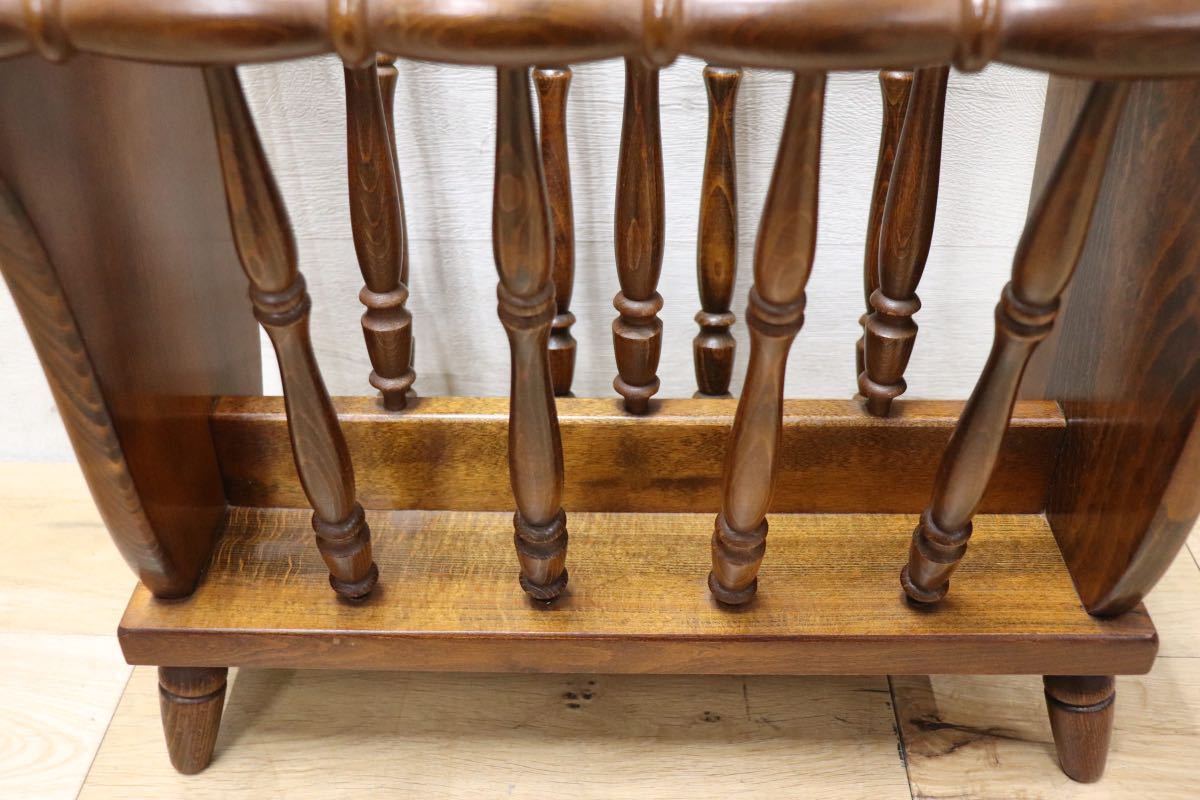 GMET281○飛騨産業 / HIDA キツツキ マガジンラック スリッパラック レトロ アンティーク