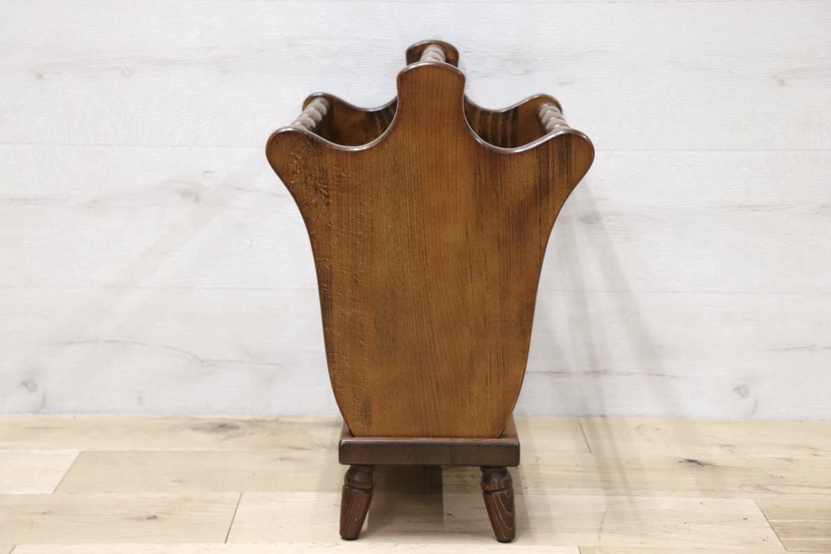 GMET281○飛騨産業 / HIDA キツツキ マガジンラック スリッパラック レトロ アンティーク