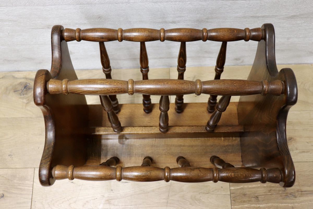 GMET281○飛騨産業 / HIDA キツツキ マガジンラック スリッパラック レトロ アンティーク