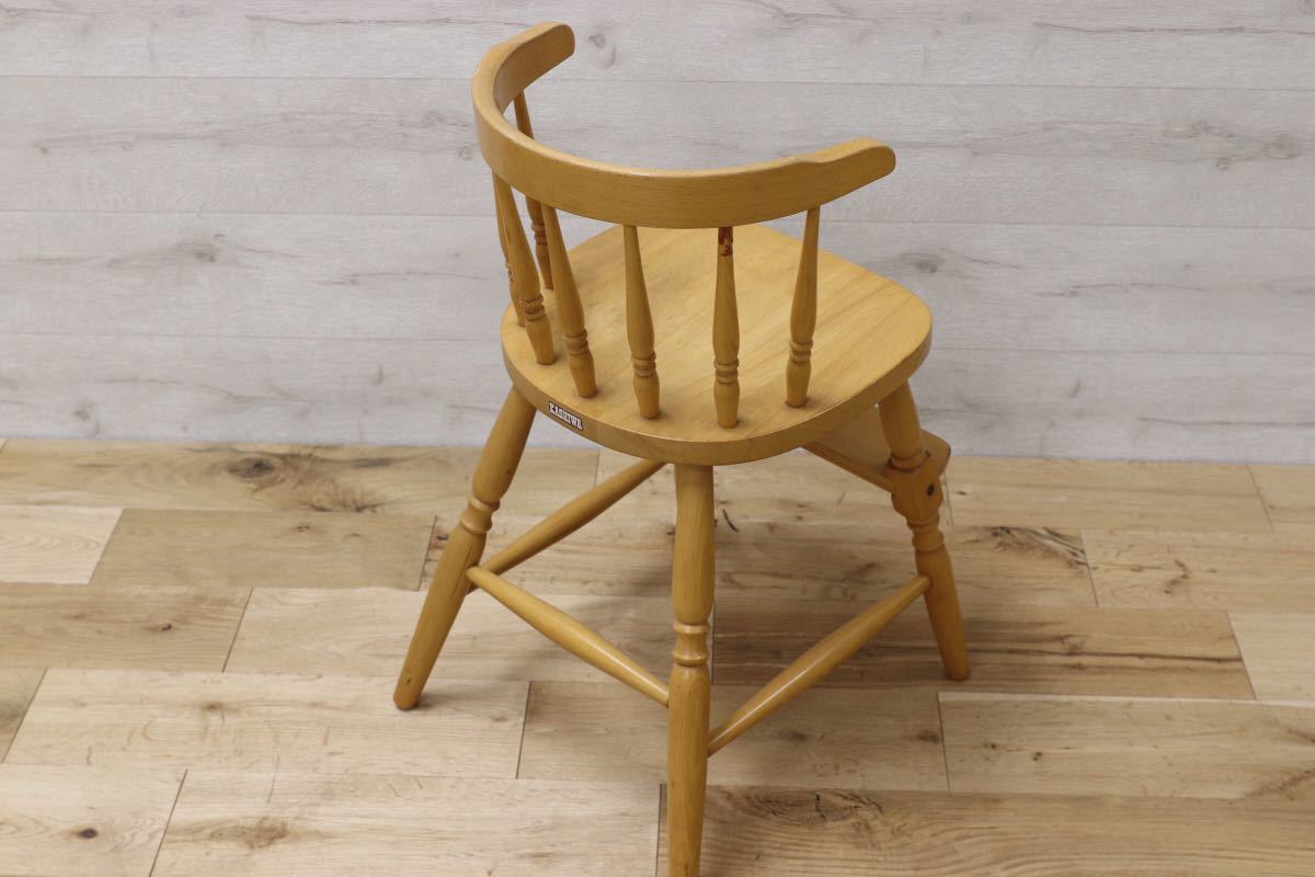GMET179○柏木工 / KASHIWA ベビーチェア ブナ材 飛騨家具 アンティーク ビンテージ チェア 椅子