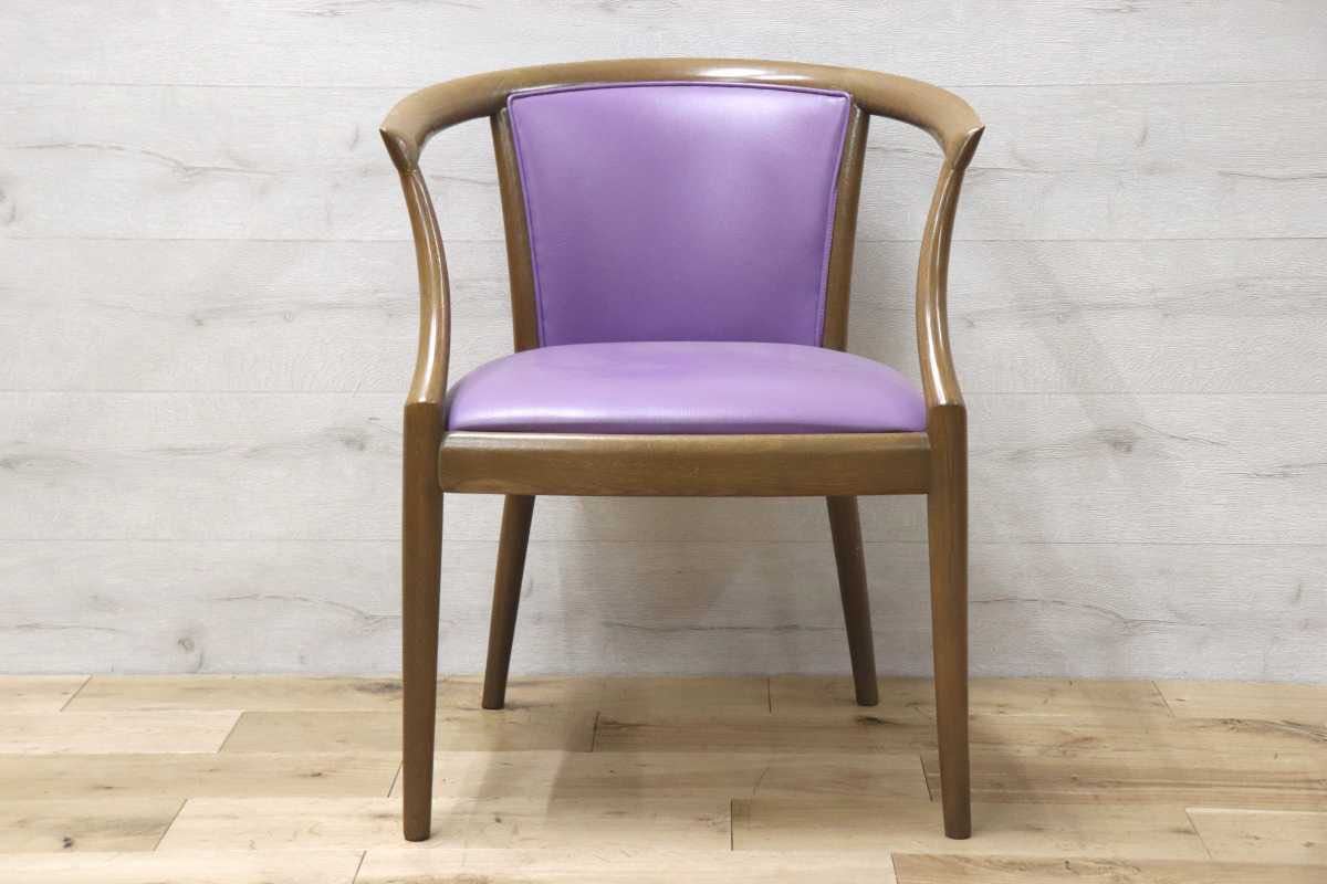 GMEN158E○nissin / 日進木工 DOMOCOSシリーズ 廃番 アームチェア 椅子 ダイニングチェア 飛騨の家具 レトロ ノスタルジック カフェ