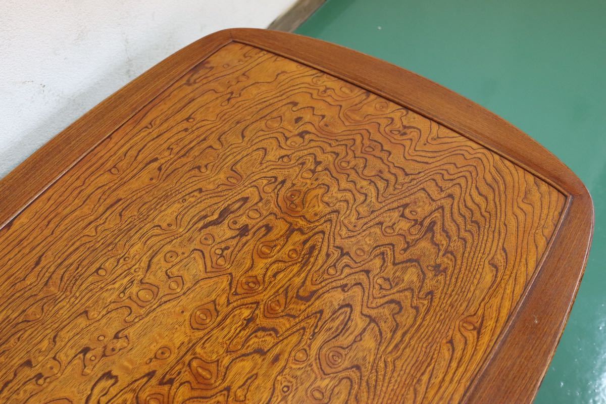 GMEH268○モリシゲ / MORISHIGE 座卓 座敷 ローテーブル センターテーブル 木製 玉杢 和モダン