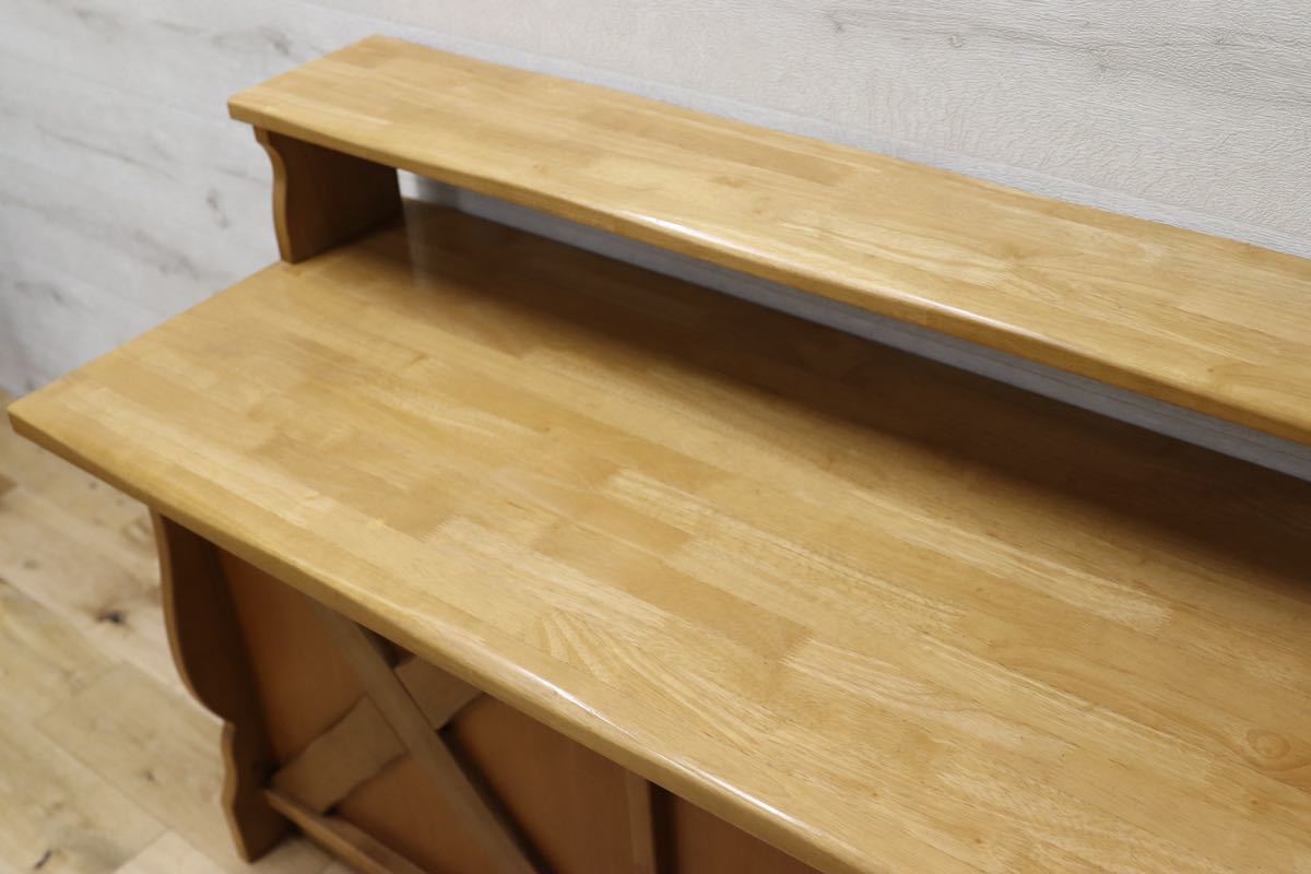 GMEN205○karimoku / カリモク RUSTIC ルスティック カウンター サイドボード レンジボード 2点セット ナチュラル 廃番