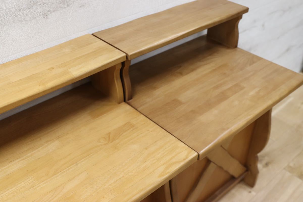GMEN205○karimoku / カリモク RUSTIC ルスティック カウンター サイドボード レンジボード 2点セット ナチュラル 廃番