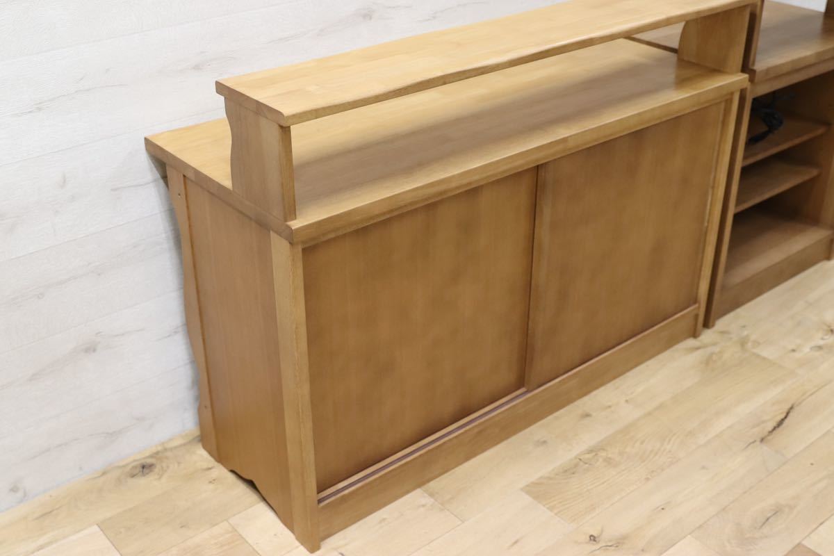 GMEN205○karimoku / カリモク RUSTIC ルスティック カウンター サイドボード レンジボード 2点セット ナチュラル 廃番