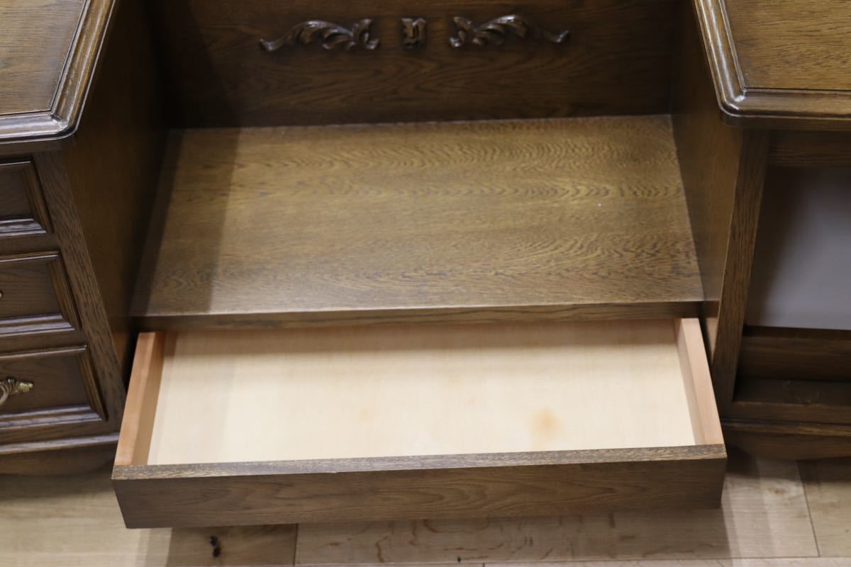 GMEN200○神戸家具 洋家具 ドレッサー 鏡台 化粧台 オーク材 クラシック カントリー 検)永田良介