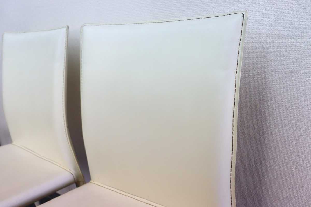 GMEK791B○Asplund / アスプルンド レザーチェア ダイニングチェア ステッチレザー 定価約8万 モダン