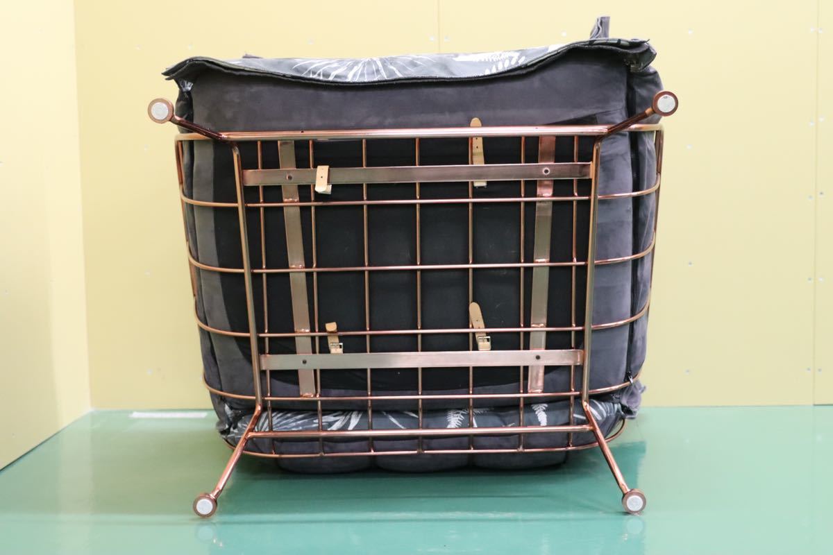 GMEN264○TOYO KITCHEN STYLE / トーヨーキッチンスタイル ネストチェアピローセット 定価約19.2万 1人掛けソファ ラウンジチェア 美品