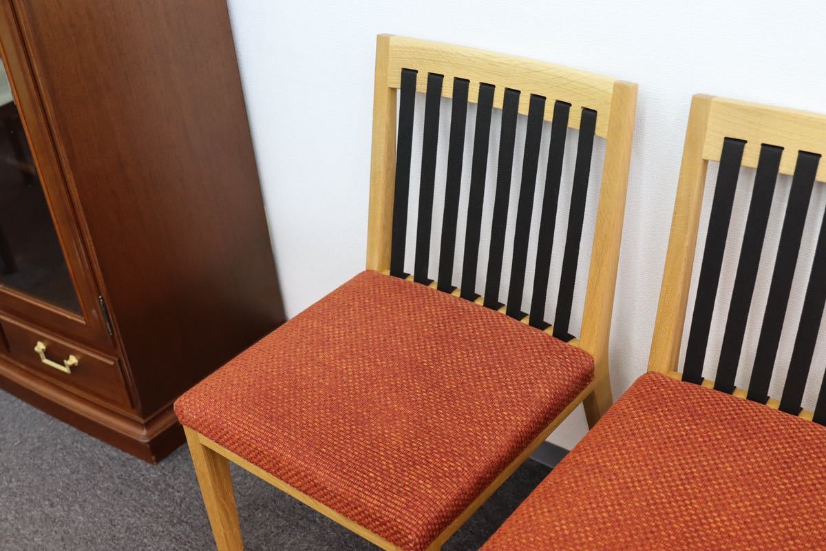 GMEK884○Ritzwell / リッツウェル BLAVA ブラヴァ ダイニングチェア 椅子 3脚セット オーク材 ファブリック 定価約29万 展示品