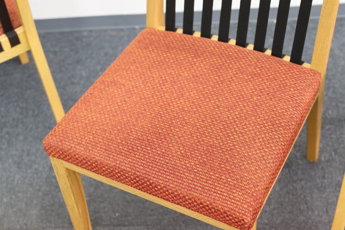 GMEK884○Ritzwell / リッツウェル BLAVA ブラヴァ ダイニングチェア 椅子 3脚セット オーク材 ファブリック 定価約29万 展示品