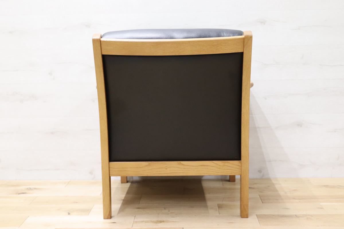 GMEK919B○北欧スタイル 1人掛けソファ シングルソファ ラウンジチェア イージーチェア オーク材 GE55 リプロダクト ハンスウェグナー