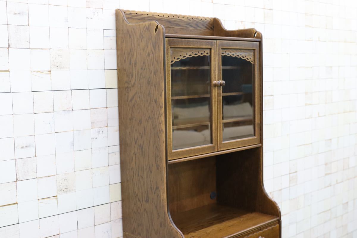 GMEH302○パリの雑貨屋 インテルナ南條 カップボード 食器棚 飾り棚 水屋棚 キャビネット カントリー 定価約17万