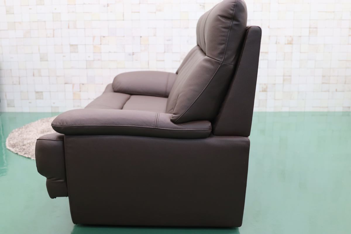 GMFK4○UNKOCHAN FURNITURE / ウンコちゃん 2人掛けソファ ラブソファ 2シーター 長椅子 ダークブラウン 本革
