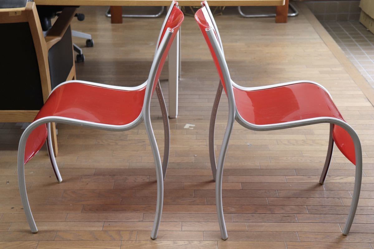 GMFS5G○Kartell / カルテル FPEチェア RonArad ロン・アラッド スタッキングチェア ダイニングチェア 椅子 2脚セット 定価約11.4万