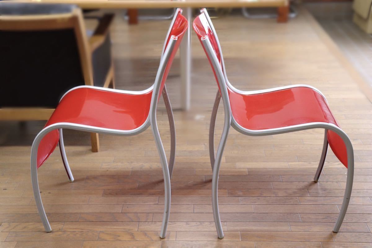 GMFS5J○Kartell / カルテル FPEチェア RonArad ロン・アラッド スタッキングチェア ダイニングチェア 椅子 2脚セット 定価約11.4万
