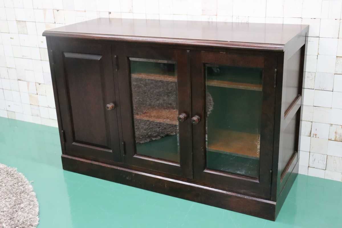 GMFT26○北海道民芸家具 樺材 無垢材 サイドボード リビングボード キャビネット 和家具 和モダン アンティーク