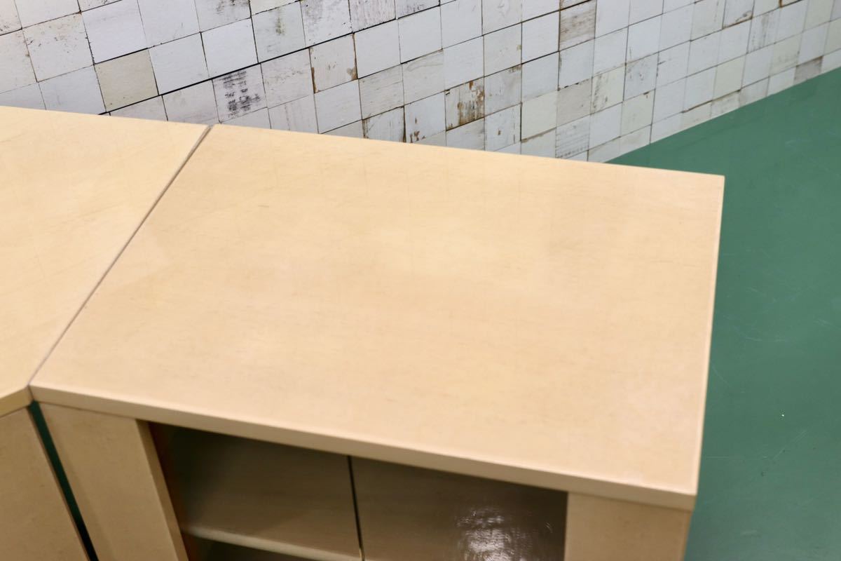 GMES2○IDC大塚家具 スプレンダー コーナーキャビネット テレビボード リビングボード サイドボード 2点セット メープル材