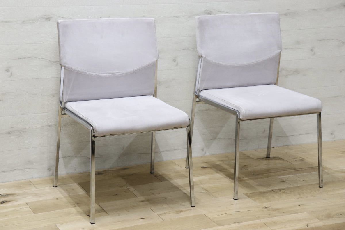 GMFK38B○SOHOME ダイニングチェア アームレスチェア 椅子 2脚セット ベロア